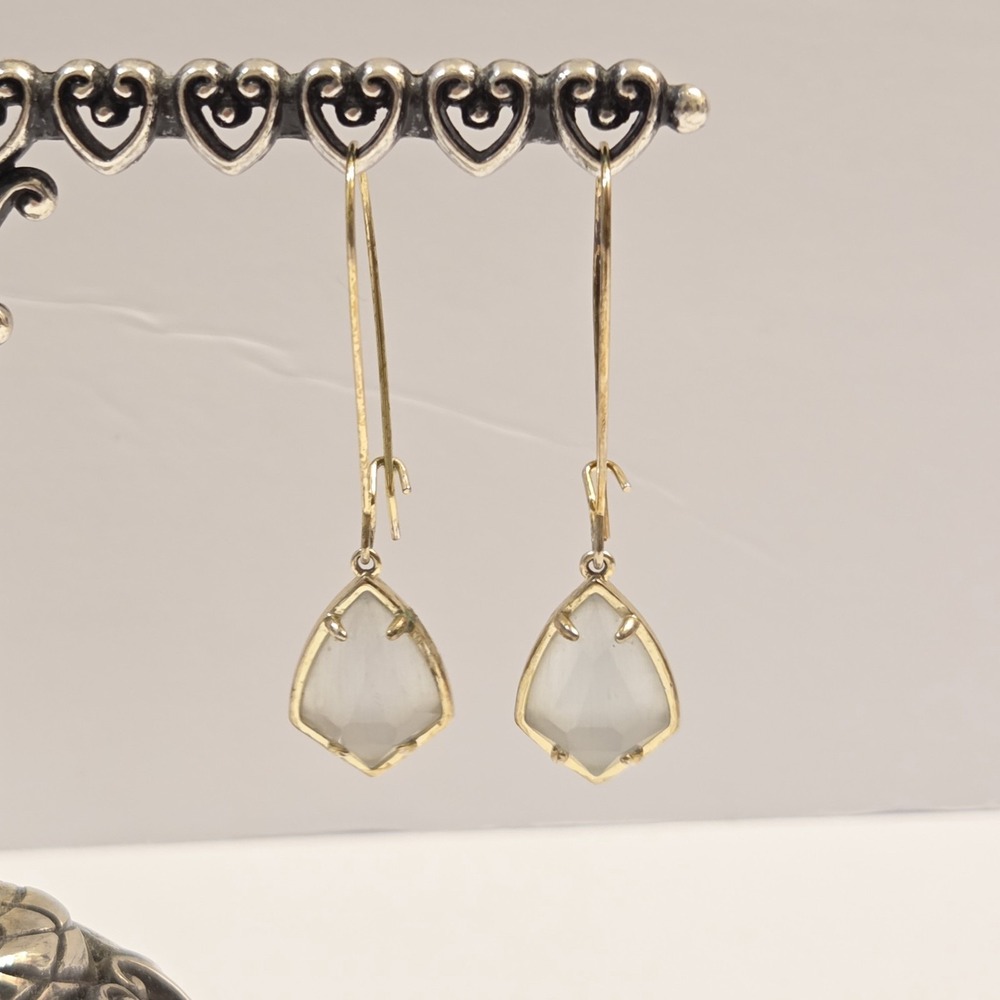 Kendra Scott Carinne Gold Tone Long Drop Earrings